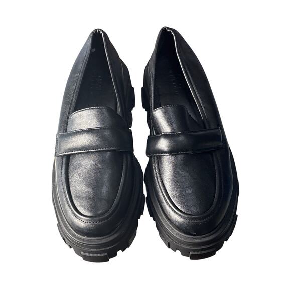 ASOS DESIGN Wide Fit Movable Padded Chunky Loafers in Black Size 11W - Picture 5 of 10